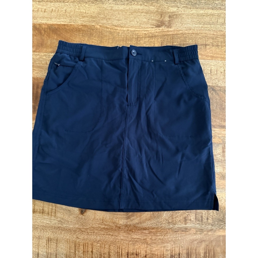 Tilley Womens Skort Size M Navy Travel Hiking Golf Skirt Built In Shorts